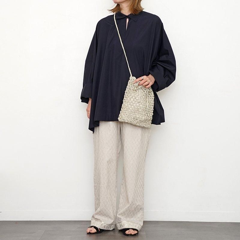 ne Quittez pas ヌキテパ】METALIC MACRAME SHOULDER BAG SILVER ne Quittez pas ヌキテパ】METALIC MACRAME SHOULDER BAG SILVER