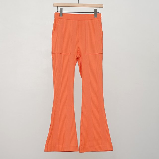 4/27١ۡ2024 S/SۡPHEENY / եˡRandom rib flared pants ORANGE