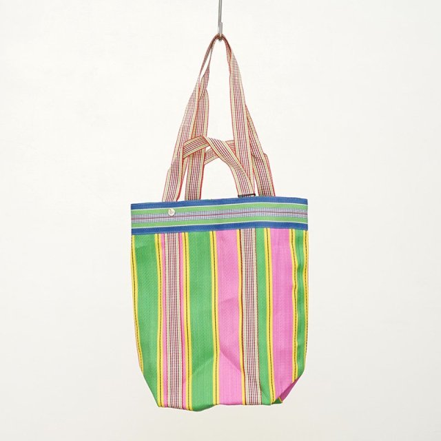 2024 S/Sۡne Quittez pas ̥ƥѡMulti Stripe Mesh Long Tote Bag PINK