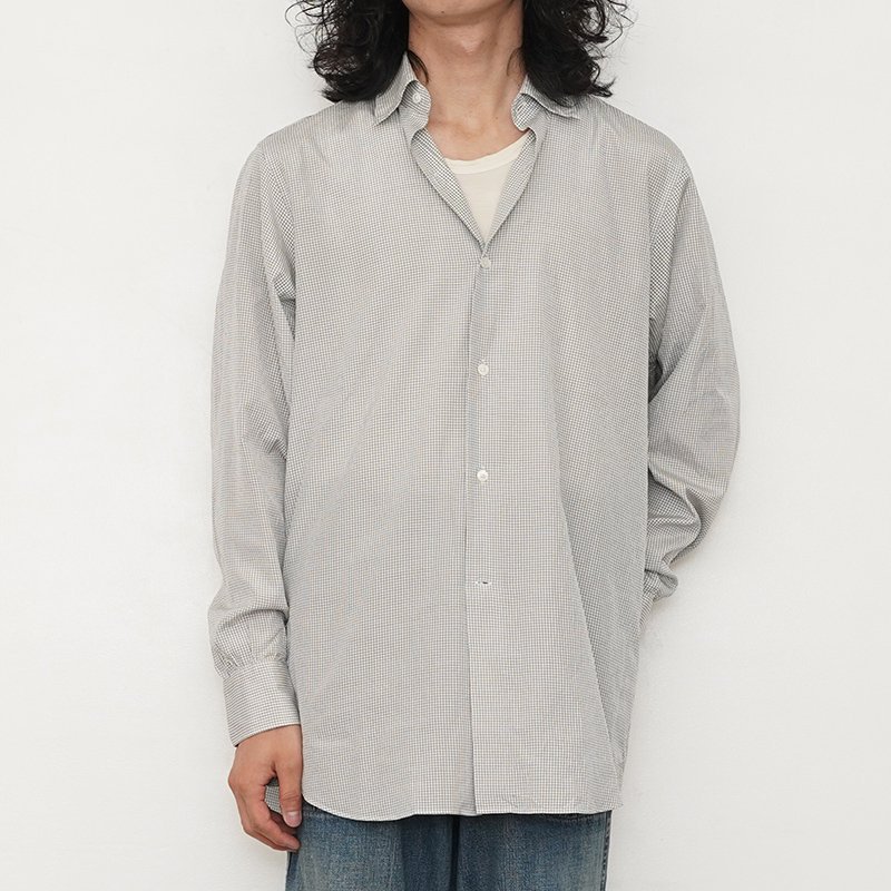 【9/13(金)19:00販売開始】【2024 A/W】【MAATEE&SONS マーティーアンドサンズ】ELIZABETH SILKPOPLIN  GRAPHCHECK BLKWHITE - THIRTY' THIRTY' STORE