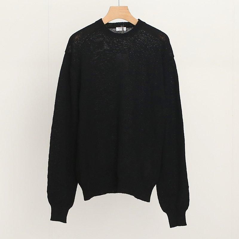 MAATEE&SONS マーティーアンドサンズ】SHET和紙 P/O SWEATER BLK MAATEE&SONS マーティーアンドサンズ】SHET和紙 P/O SWEATER BLK