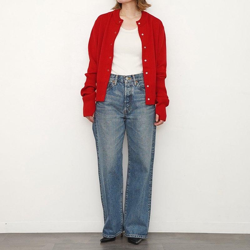 THE SHINZONE LONG RIB CARDIGAN 赤 THE SHINZONE LONG RIB CARDIGAN 赤