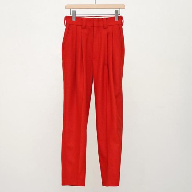 1/17()Ͳ30%OFFۡTHE SHINZONE /  󥾡WOOL FLANNEL TOM BOY PANTS RED