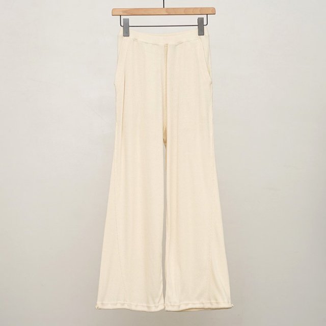 2024 A/Wۡunfil եǥraw silk ribbed-jersey wide-leg truck pants natural