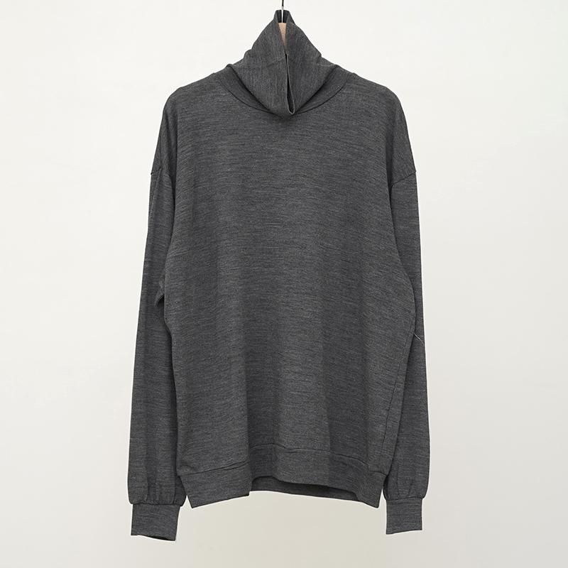 ULTERIOR アルテリア】SUPER FINE WOOL COTTON TURTLE-NECK TOP TOP GREY - THIRTY' THIRTY' STORE ULTERIOR アルテリア】SUPER FINE WOOL COTTON TURTLE-NECK TOP TOP GREY - THIRTY' THIRTY' STORE
