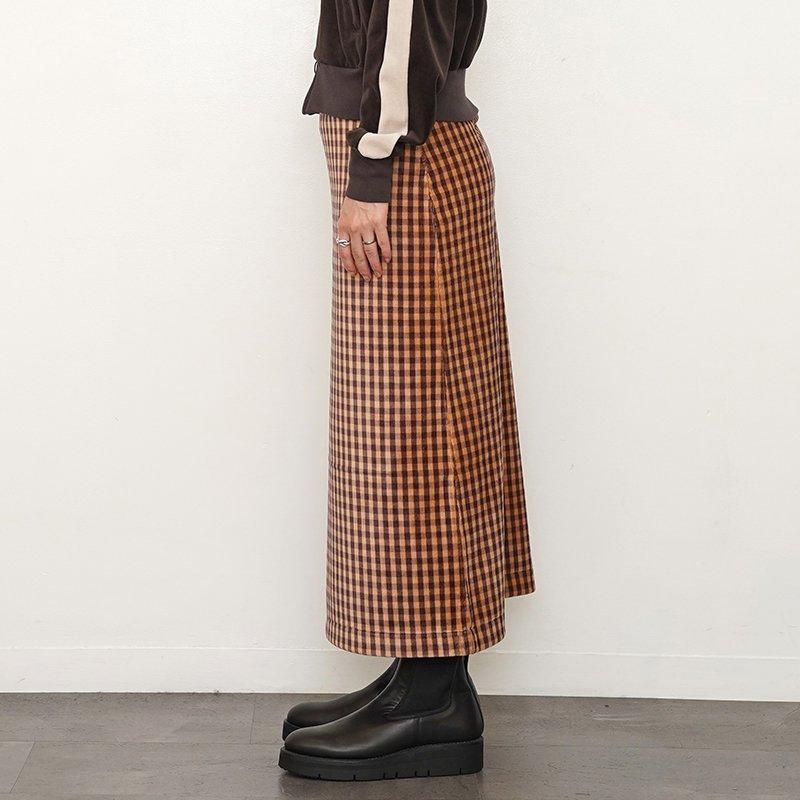 20%OFF】【PHEENY / フィーニー】Check print corduroy jersey
