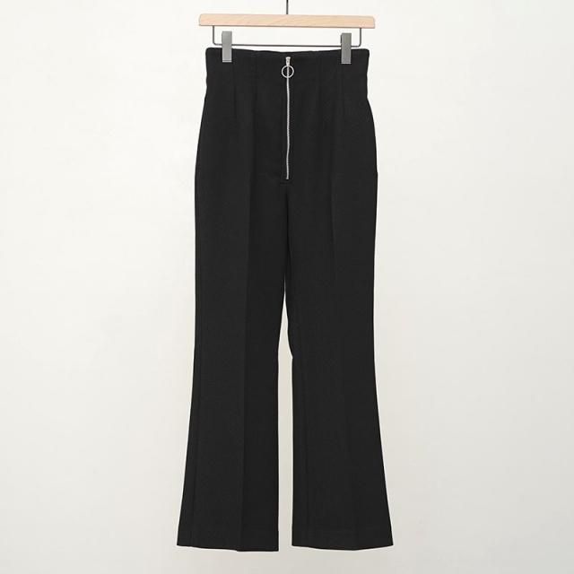 20%OFFۡPHEENY / եˡKersey high waist semi flared slacks BLACK