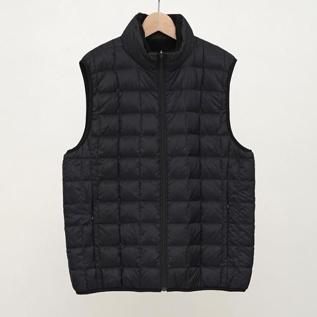 TAION UNISEX DOWNBOA REVERSIBLE DOWN VEST BLACKBLACK
