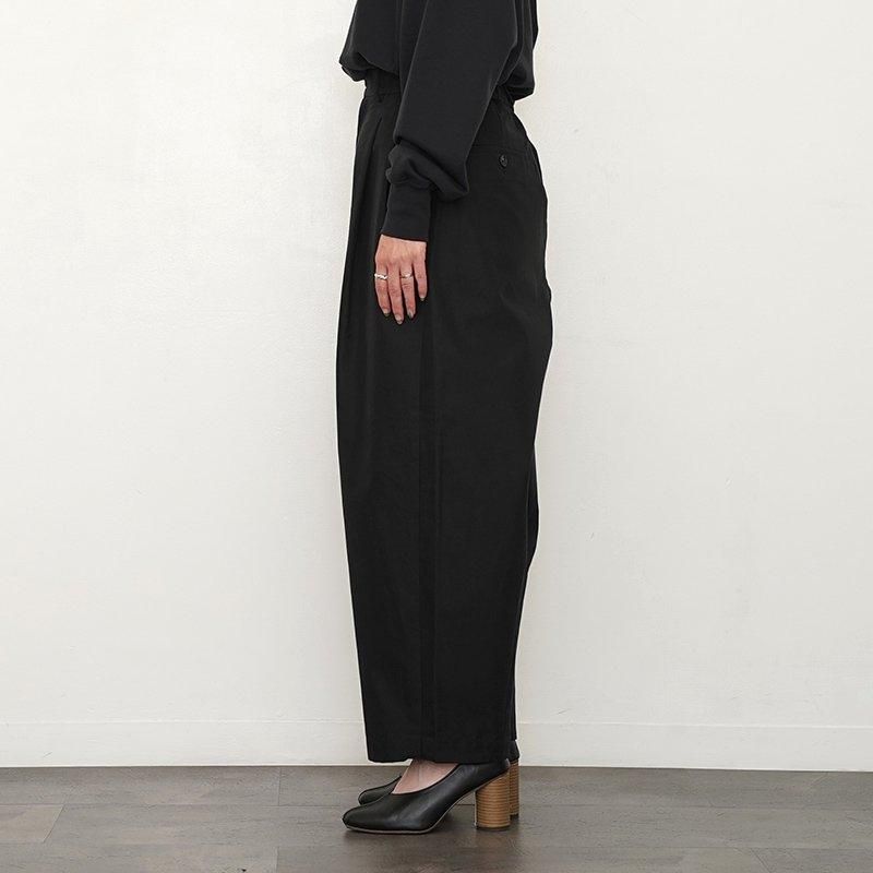 20%OFF】【bukht ブフト】2TUCK TROUSERS BLACK - THIRTY