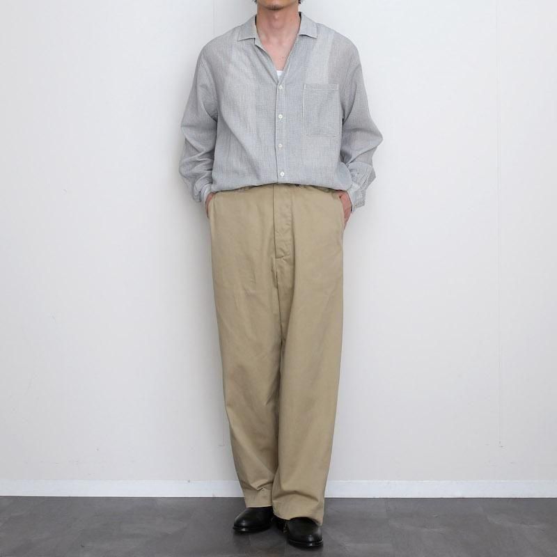 NICENESS SHELLEY ベージュ M ナイスネス オフィサーチノシャツ SHELLEY – NICENESS