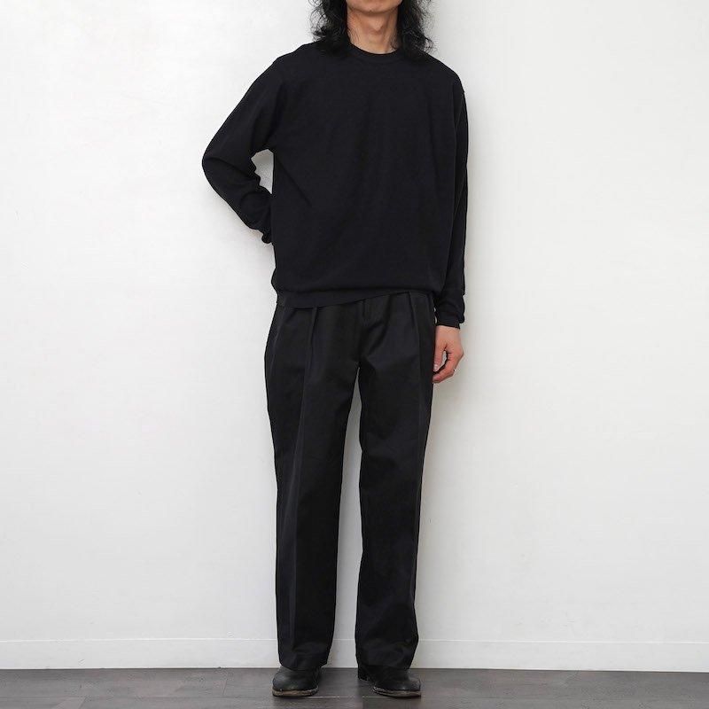 ULTERIOR アルテリア】TWISTED COTTON KNIT PULLOVER BLACK