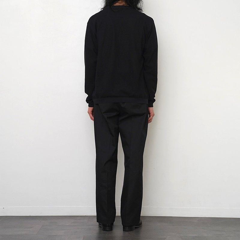 ULTERIOR アルテリア】TWISTED COTTON KNIT PULLOVER BLACK