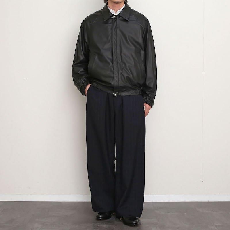 2025 S/S】【UNIVERSAL PRODUCTS】LEATHER BROUSON BLACK 2025 S/S】【UNIVERSAL PRODUCTS】LEATHER BROUSON BLACK