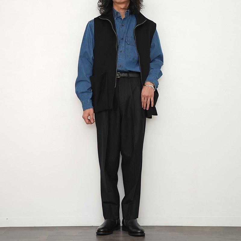 MAATEE&SONS マーティーアンドサンズ】JIP VEST BLK - THIRTY MAATEE&SONS マーティーアンドサンズ】JIP VEST BLK - THIRTY