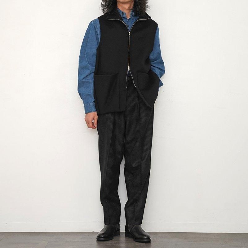 MAATEE&SONS マーティーアンドサンズ】JIP VEST BLK - THIRTY MAATEE&SONS マーティーアンドサンズ】JIP VEST BLK - THIRTY