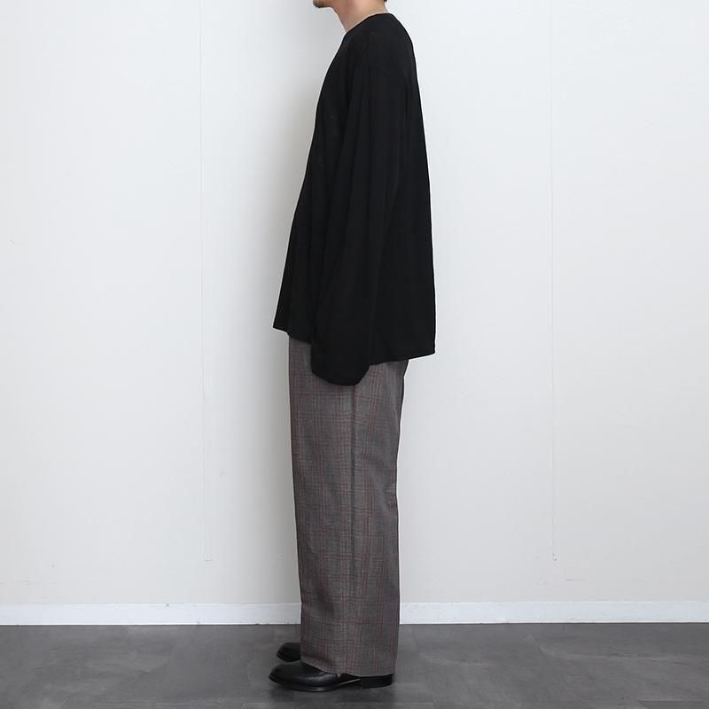 トップス MAATEE&SONS LINEN L/SLEEVE BOAT TEE BLK MAATEE&SONS マーティーアンドサンズ】LINEN L/SLEEVE BOAT TEE