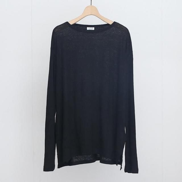 MAATEE&SONS ޡƥɥ󥺡LINEN L/SLEEVE BOAT TEE BLK