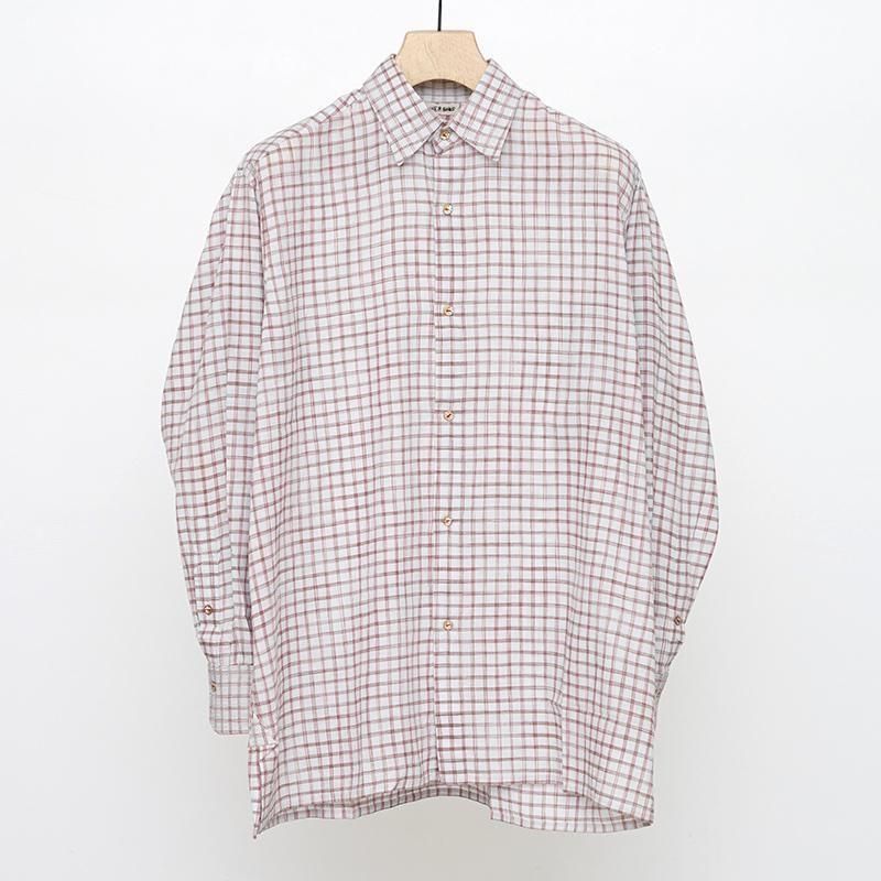 MAATEE&SONS マーティーアンドサンズ】GUPTA BLUEBRWN OVER CHECK