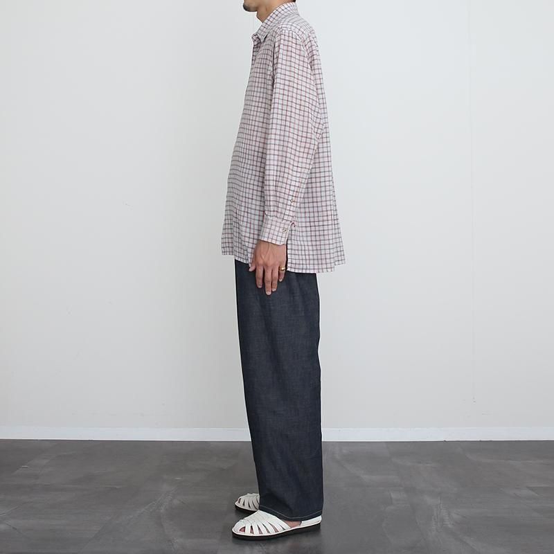 MAATEE&SONS マーティーアンドサンズ】GUPTA BLUEBRWN OVER CHECK