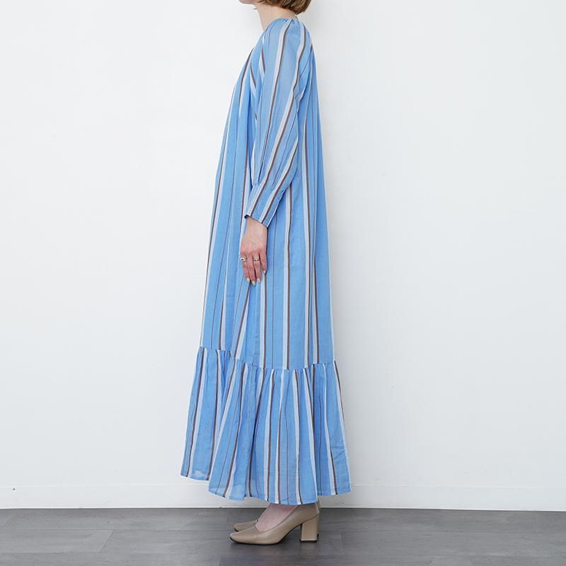新品ヌキテパ　Cotton Voile Stripe Gather Dress DSC01931.jpg?v=1723785259&
