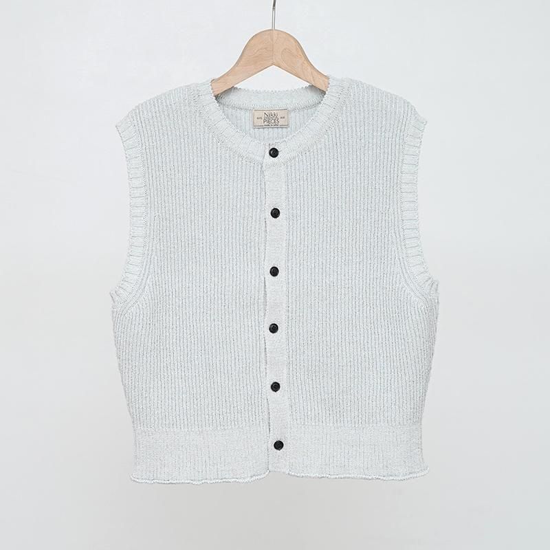 Nikki ESSENTIAL PIECES ベスト Nikki ESSENTIAL PIECES レディース】Cotton Snarl Yarn Knit