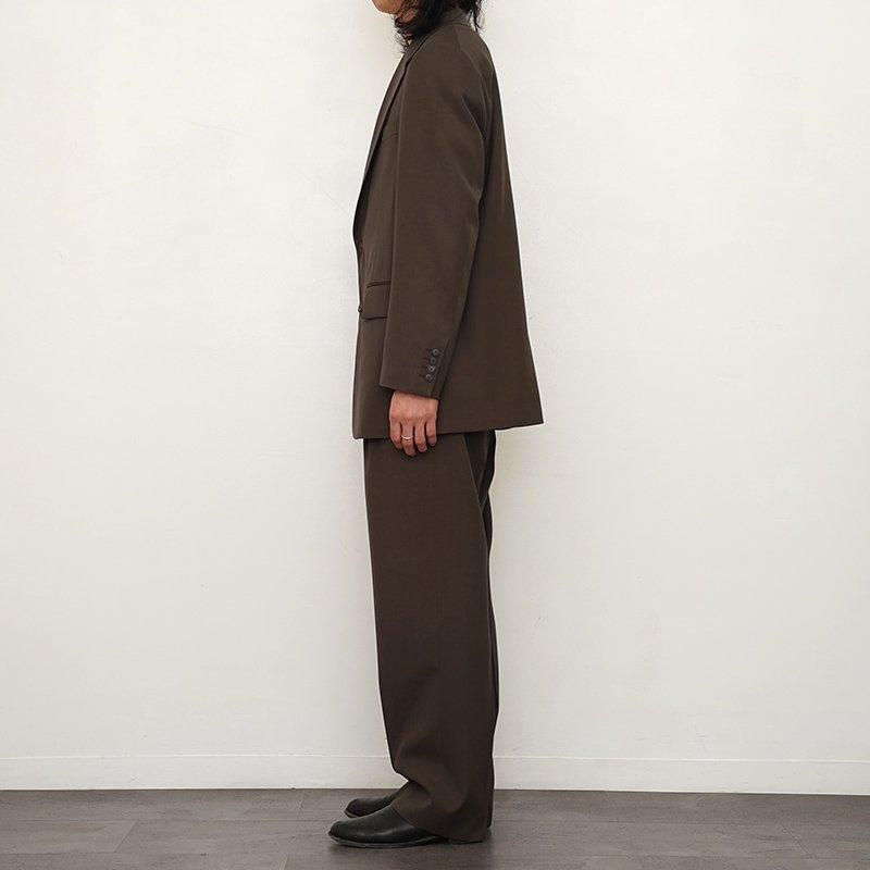 Auralee Light Wool Max Gabardine Jacket in Top Brown Curated