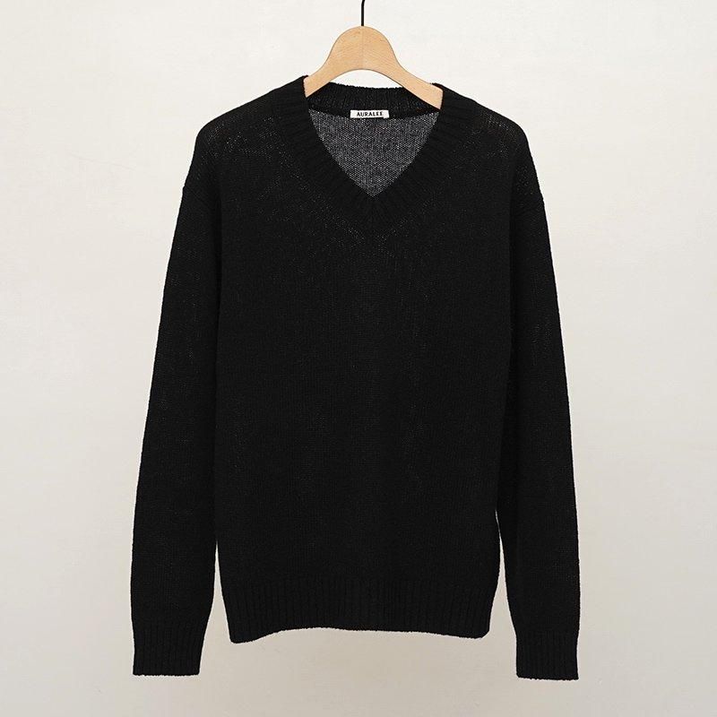 2025 S/S】【AURALEE オーラリー】SUMMER CASHMERE KNIT V-NECK P/O 