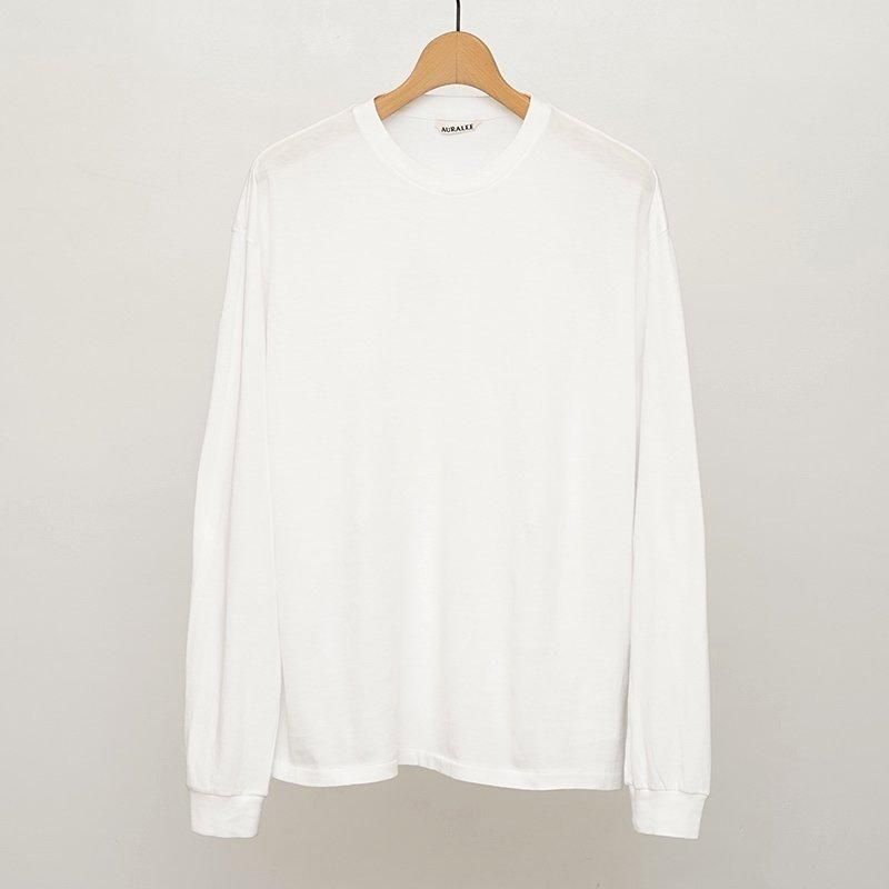 2025 S/S】【AURALEE オーラリー】SEAMLESS L/S TEE WHITE
