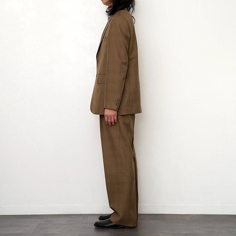 AURALEE オーラリー】BLUEFACED WOOL JACKET BROWN CHECK