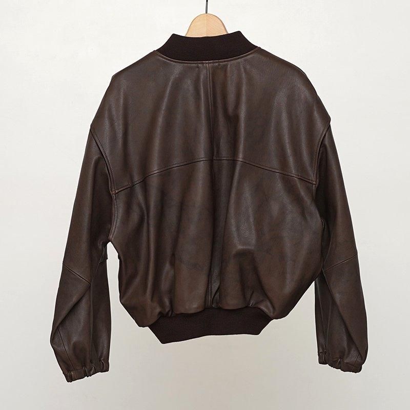 2025 S/S】【AURALEE オーラリー】LAMB LEATHER FLIGHT BLOUSON