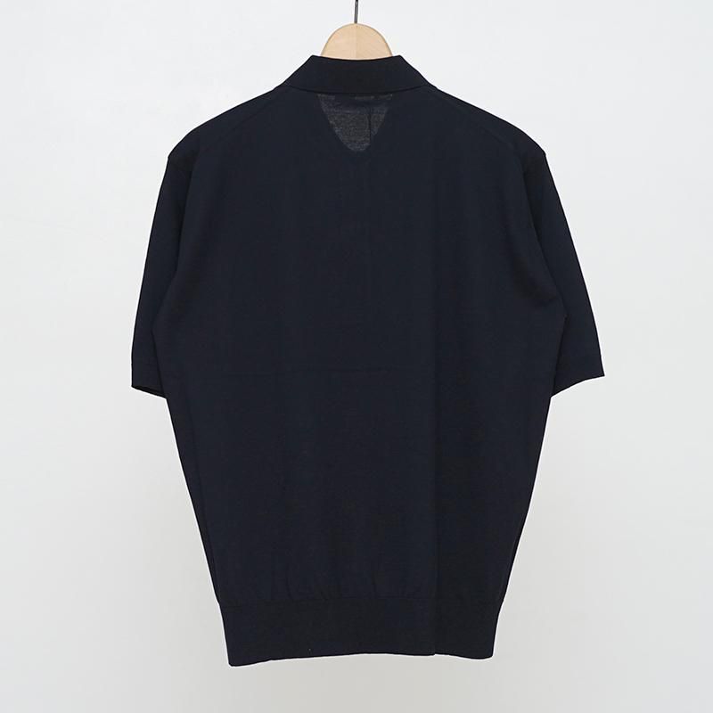 AURALEE オーラリー】SUPER HIGH GAUGE COTTON KNIT POLO DARK