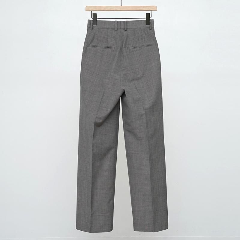 【AURALEE】TROPICAL WOOL KID MOHAIR ONE AURALEE Tropical Wool Kid Mohair One-tuck Slacks - BROWN