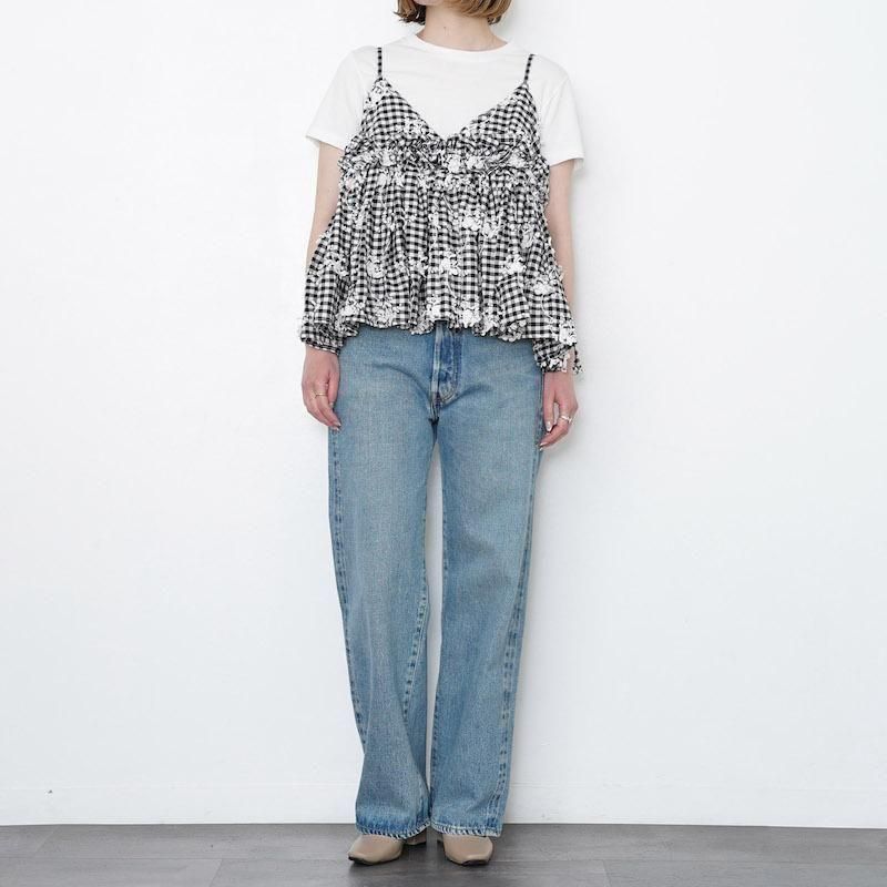 クリンクルクリンクルクリンクル3Dpeacock embroiderypants クリンクルクリンクルクリンクル3Dpeacock embroiderypants