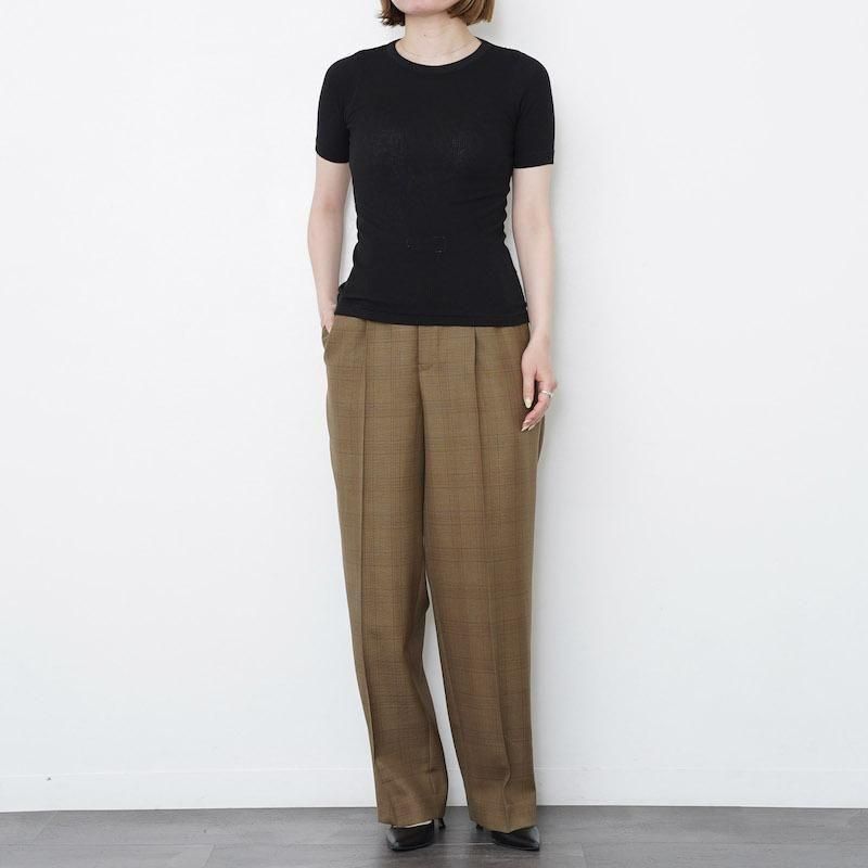 AURALEE オーラリーレディース】ORGANIC SOFT RIB TEE BLACK