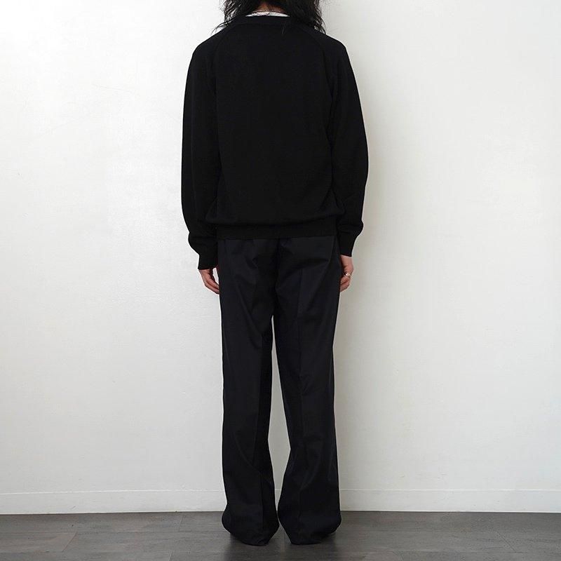 UMEDA ウメダ】12GG WOOL V-NECK CARDIGAN BLACK - THIRTY' THIRTY' STORE