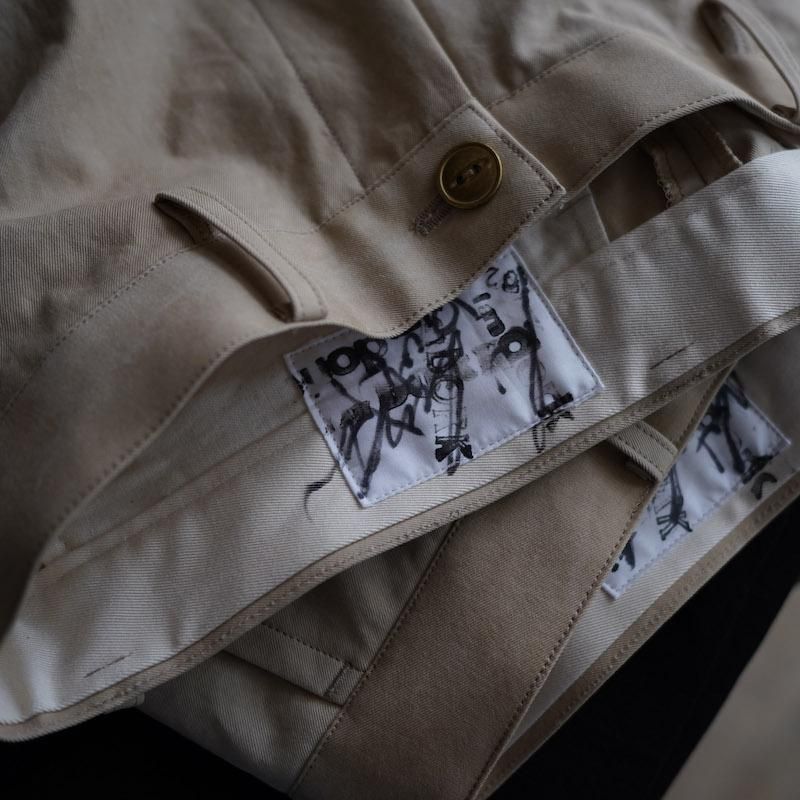 I am dork Work pants ChinoBEIGE ムラ染チノ I am dork アイアムドーク】ムラ染チノ BEIGE - THIRTY' THIRTY