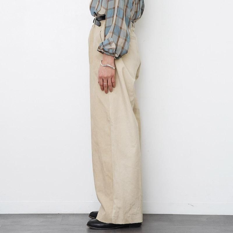 I am dork Work pants ChinoBEIGE ムラ染チノ I am dork アイアムドーク】ムラ染チノ BEIGE - THIRTY' THIRTY