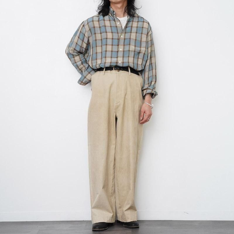 I am dork Work pants ChinoBEIGE ムラ染チノ I am dork アイアムドーク】ムラ染チノ BEIGE - THIRTY' THIRTY