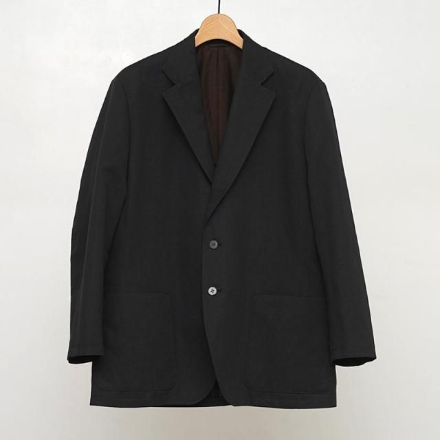 2025 S/Sۡcale COTTON LINEN TWILL TAILORED JACKET BLACK