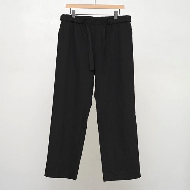2025 S/Sۡcale COTTON LINEN TWILL TROUSER BLACK