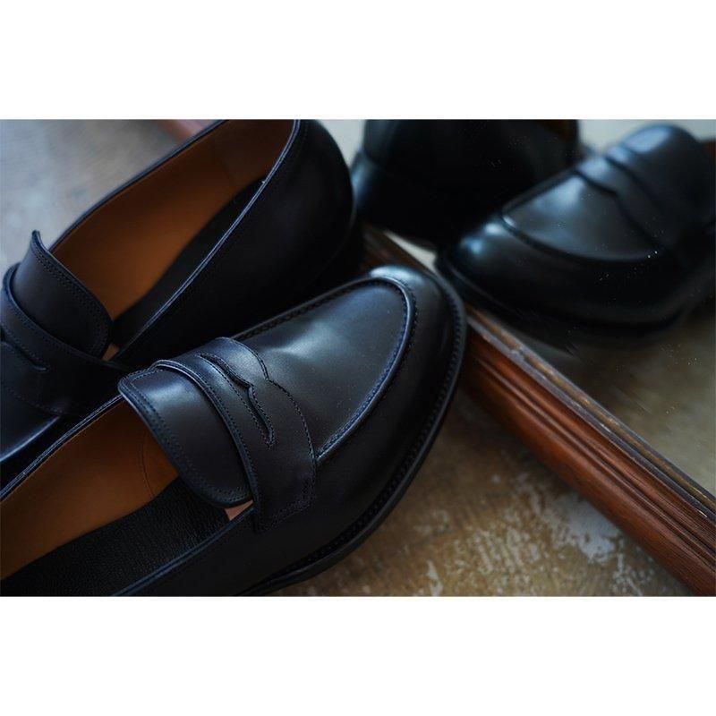 靴 forme / loafer / black calf size:5 forme フォルメ】Tassel Loafer Plain toe Calf Black - THIRTY