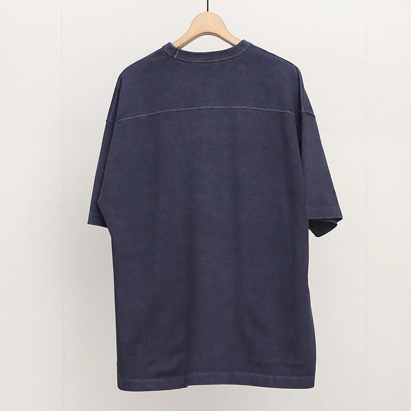 25ss YLÈVEOPEN END COTTON PIGMENT イレーヴ Namu Shop - Yleve Pigment Dye Open End Cotton T - Blue Gray