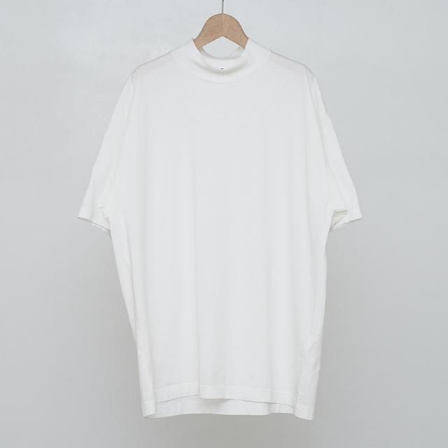 2025 S/SۡY 磻ORGANIC COTTON JERSEY MOCK NECK S/S T WHITE