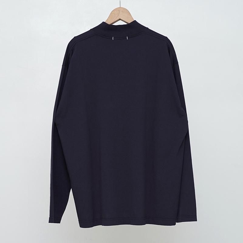 Y ワイ】ORGANIC COTTON JERSEY MOCK NECK L/S T NAVY - THIRTY