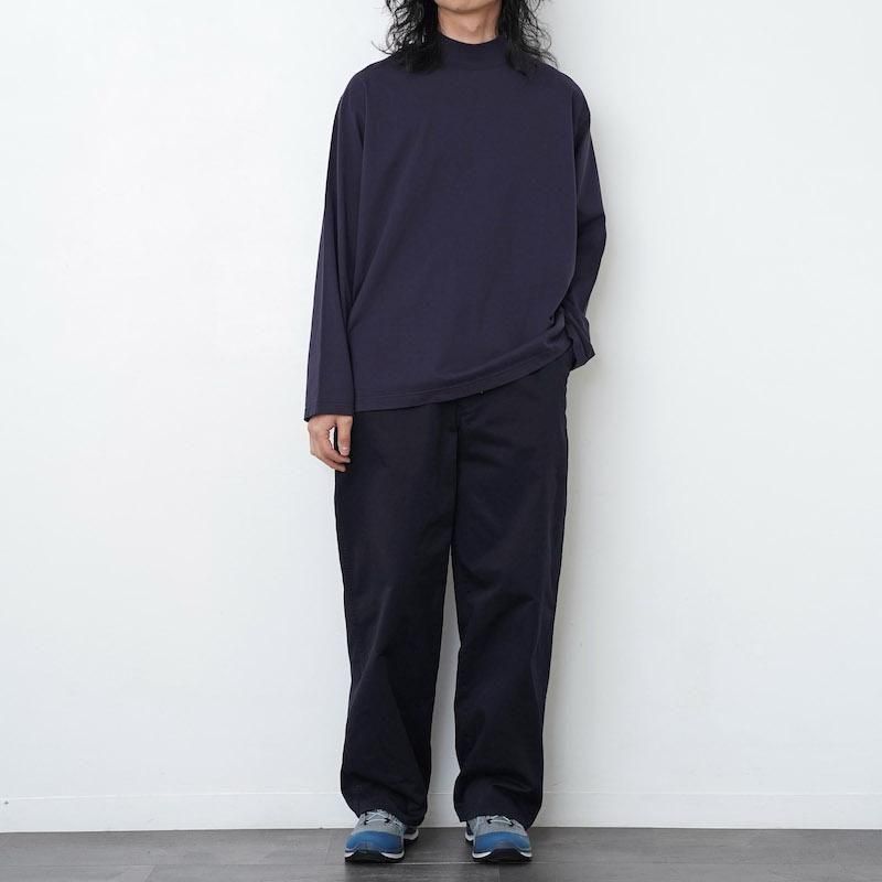Y ワイ】ORGANIC COTTON JERSEY MOCK NECK L/S T NAVY - THIRTY