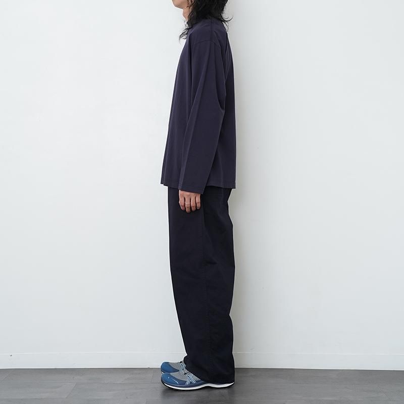 Y ワイ】ORGANIC COTTON JERSEY MOCK NECK L/S T NAVY - THIRTY