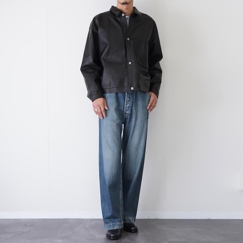 寅様売約済　鹿革　NICENESSナイスネスリバーシブルジャケット ブラック 寅様売約済 鹿革 NICENESSナイスネスリバーシブルジャケット ブラック