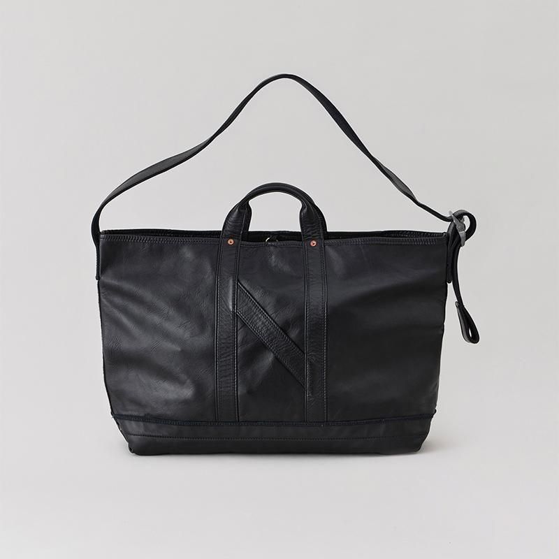 ナイスネス H.LEDZ H.レッズ　ショルダートートバッグ　レザー　革ブラック NICENESS / ナイスネス | H.LEDZ / H.レッズ ( ショルダートート