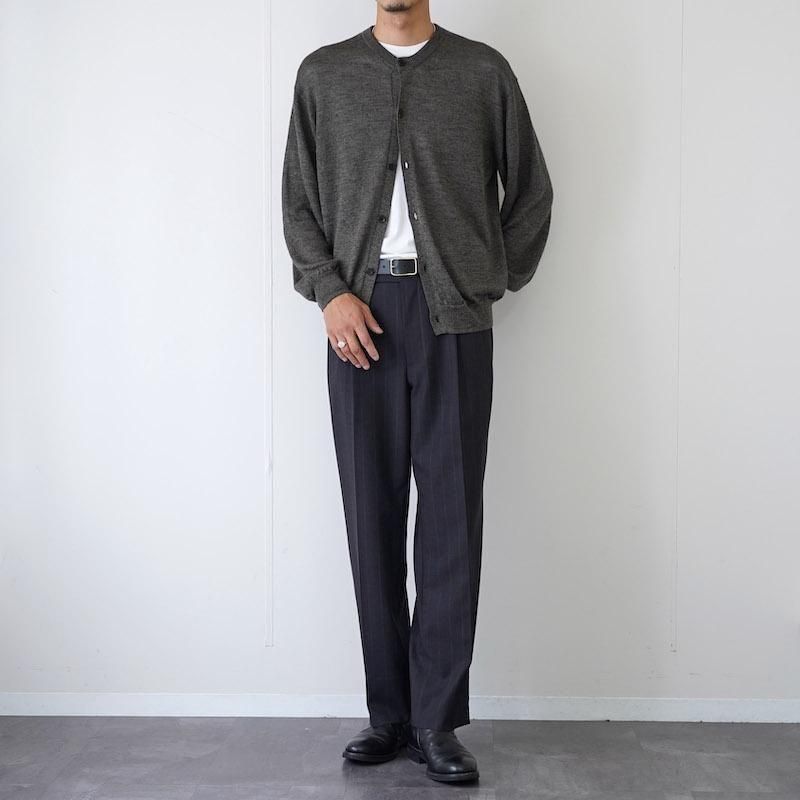 2025 A/W】【BATONER / バトナー】RAMIE WOOL CREW CARDIGAN OLIVE