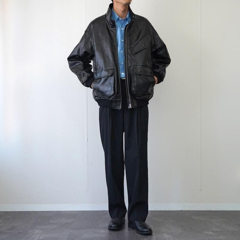 Auralee LAMB LEATHER ZIP BLOUSON サイズ4 Lamb Leather Zip Blouson | EUREKA FACTORY HEIGHTS